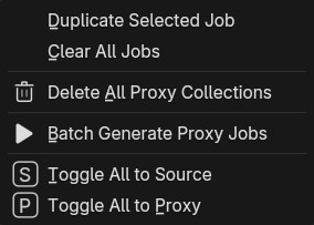 Proxy Job Specials Menu Example